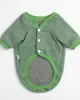 Κλασικό Green Melange Tweed Cardigan για Σκύλους - 4 Λευκά Κουμπιά & V-Neck Γιακά