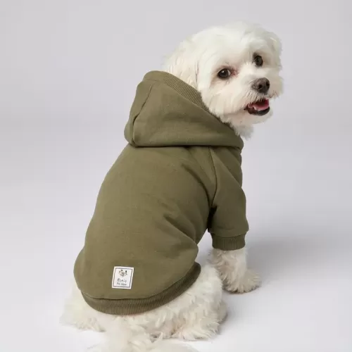 Urban Olive Green Hoodie για Σκύλους - Χακί Κουκούλα & Casual Sporty Style