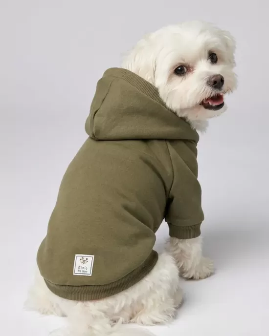 Urban Olive Green Hoodie για Σκύλους - Χακί Κουκούλα & Casual Sporty Style