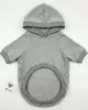 Basketball Player Teddy Bear Hoodie για Σκύλους - Γκρι Melange με USA Sporty Theme