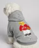 Basketball Player Teddy Bear Hoodie για Σκύλους - Γκρι Melange με USA Sporty Theme