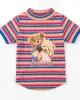 Teddy Bear Selfie T-Shirt για Σκύλους - Πολύχρωμο Ριγέ με Cute Couple Theme
