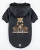 Vintage Car Teddy Bear Hoodie για Σκύλους - Γκρι με Κλασικό Αυτοκίνητο