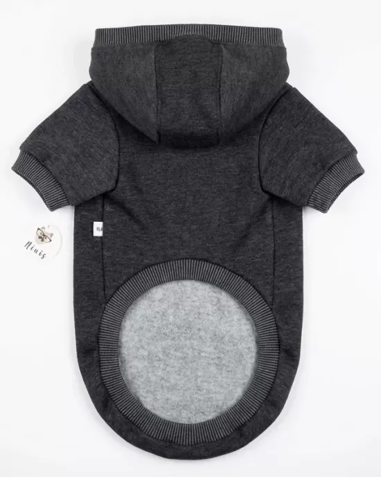 Vintage Car Teddy Bear Hoodie για Σκύλους - Γκρι με Κλασικό Αυτοκίνητο