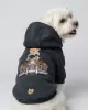 Vintage Car Teddy Bear Hoodie για Σκύλους - Γκρι με Κλασικό Αυτοκίνητο