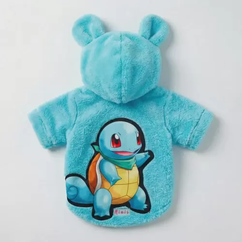 Τιρκουάζ Squirtle Pokemon Φούτερ με Κουκούλα για Σκύλους