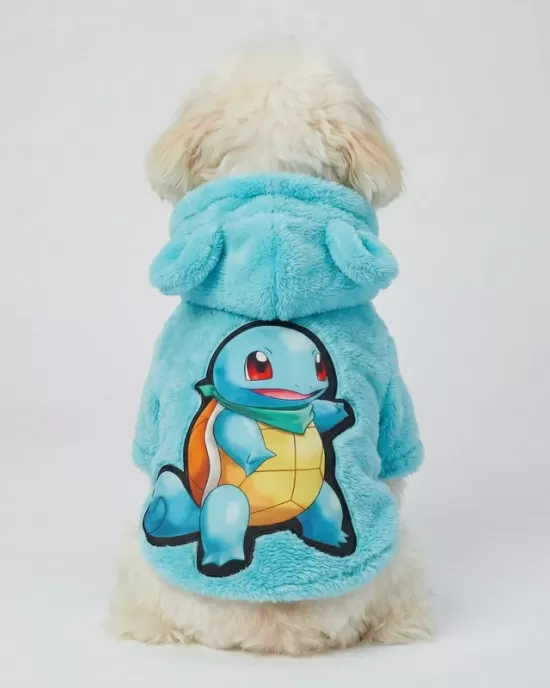 Τιρκουάζ Squirtle Pokemon Φούτερ με Κουκούλα για Σκύλους