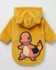 Χαριτωμένο Φούτερ με Κουκούλα Charmander Pokemon σε Μουσταρδί/Χρυσό Κίτρινο για Σκύλους
