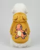 Χαριτωμένο Φούτερ με Κουκούλα Charmander Pokemon σε Μουσταρδί/Χρυσό Κίτρινο για Σκύλους