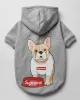 Φούτερ με Κουκούλα French Bulldog "Supreme" σε Γκρι Μελανζέ για Μεγάλους Σκύλους