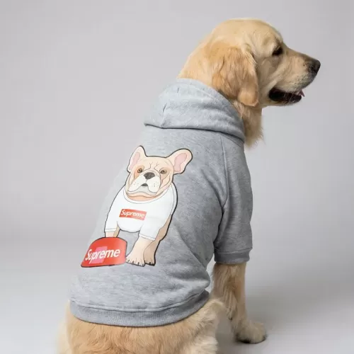 Φούτερ με Κουκούλα French Bulldog "Supreme" σε Γκρι Μελανζέ για Μεγάλους Σκύλους