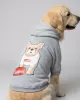 Φούτερ με Κουκούλα French Bulldog "Supreme" σε Γκρι Μελανζέ για Μεγάλους Σκύλους