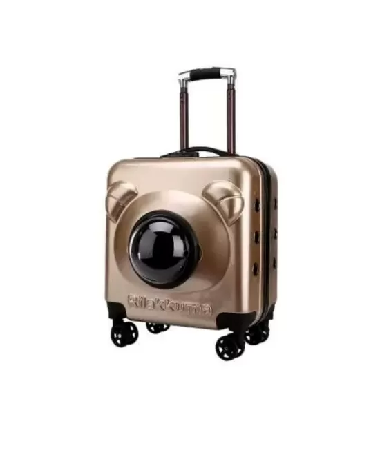 Ασημί Τσάντα Μεταφοράς Σκύλου και Γάτας - Trolley Suitcase