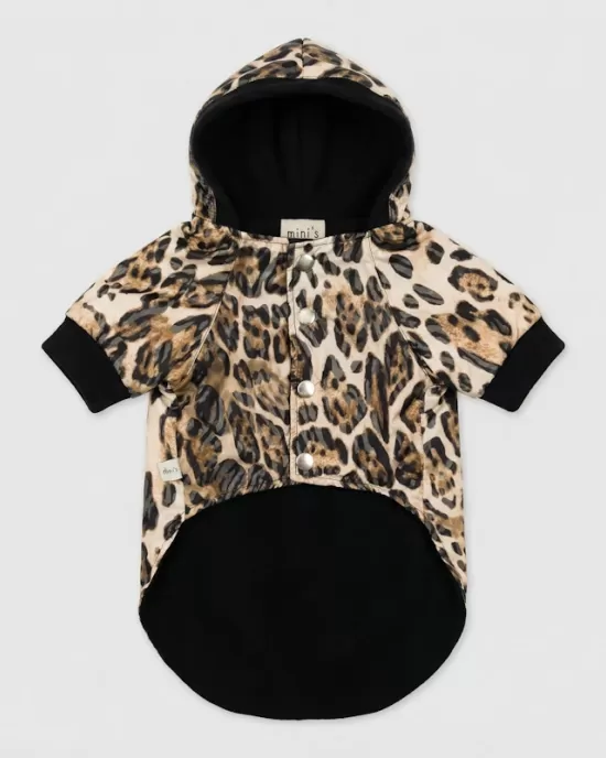 Μπουφάν Leopard με Κουκούλα & Ανακλαστική Λωρίδα (PET-005)