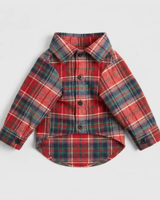Καρό Πουκάμισο Tartan – Κόκκινο & Πράσινο (PET-003)
